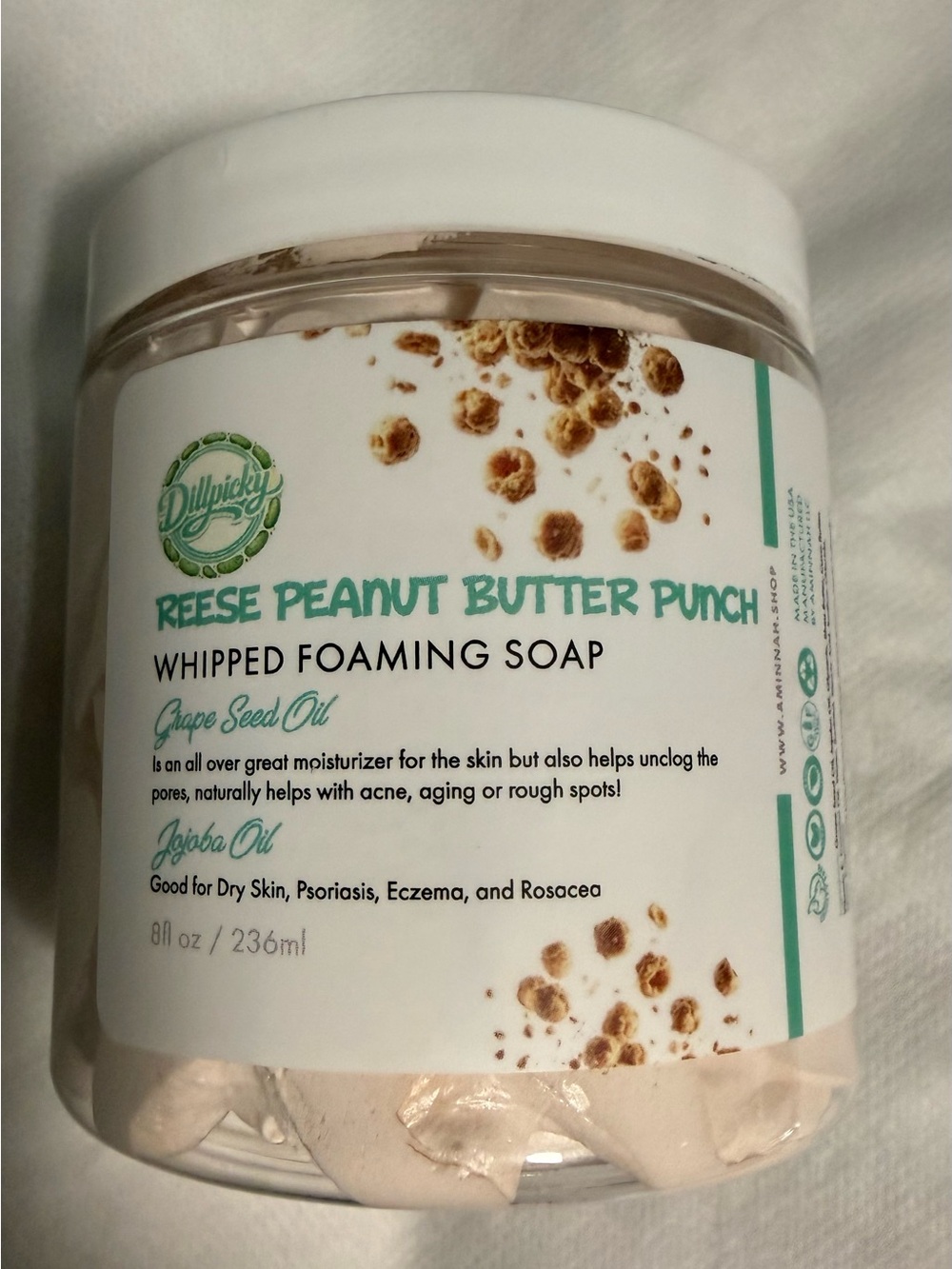 Aminnah/Dillpicky Collab “Reese Peanut Butter Punch” Whipped Foaming Soap!